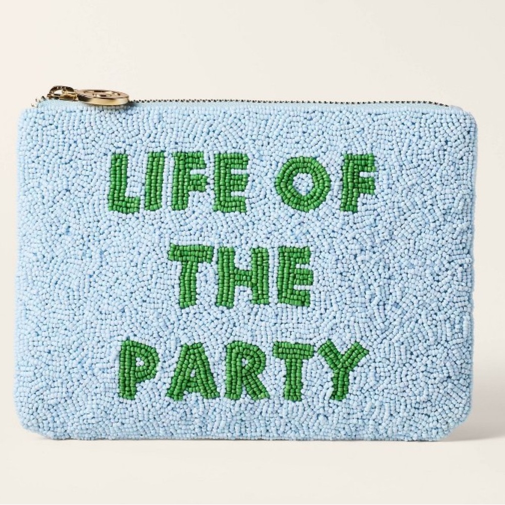 Kate Spade Blue and Green Beaded Mini Bag